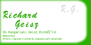 richard geisz business card